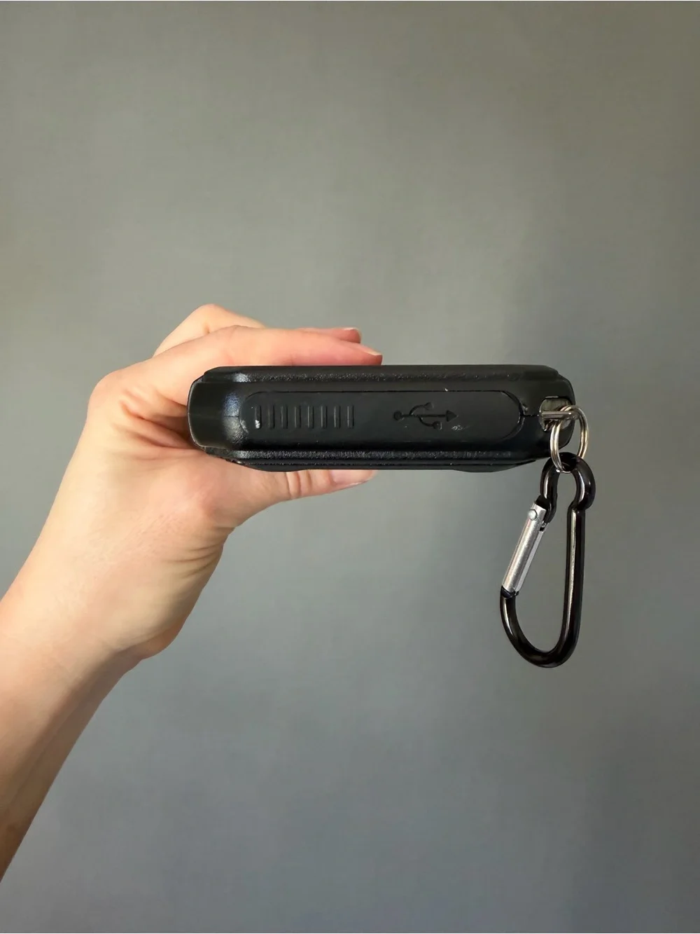 Solar Power Bank Rugged Solar Power Bank with Carabiner solar flashlight NWOT